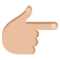 Backhand Index Pointing Right - Medium Light emoji on Emojione